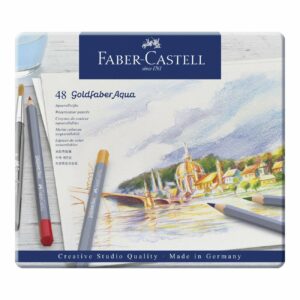 Faber Castell - Goldfaber akvarel farveblyamter i metalæske, 48 stk (114648)