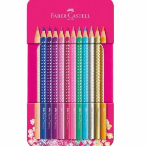 Faber-Castell - Sparkle farveblyanter ,12 stk i tinæske (201737)