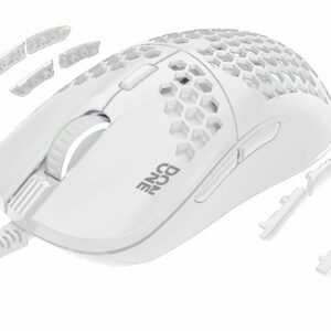 ​DON ONE - GM500 RGB - Letvægts  Gamer mus med LED lys - Hvid (PMW 3389)