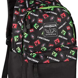 Minecraft 17 Creepy Things Backpack Green