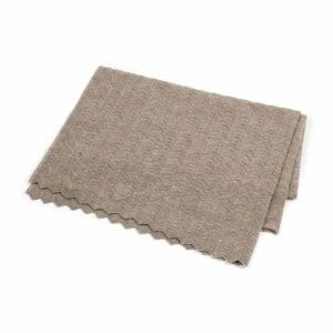 Smallstuff - Baby Blanket Fishbone Merino Wool - Nature