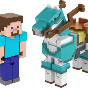 Minecraft - Armored Horse og Steve Figur