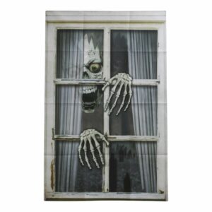 Joker - Halloween - Vinduesdekoration - Kranie & hænder 120x80 cm