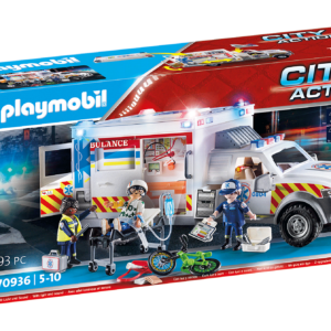 Playmobil - Amerikansk ambulance med lys og lyd (70936)