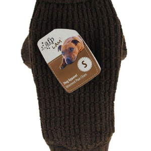 All For Paws - Strikket Hunde Sweater Fishermans Brun XS 20.3CM