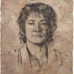The Lord of the Rings - Portrait of Bilbo Baggins Statue Art Print