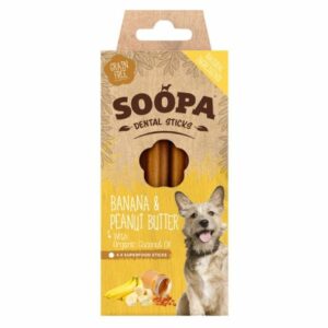 SOOPA - BLAND 3 FOR 108 - Dental Sticks Banana og & Peanut Butter 100g