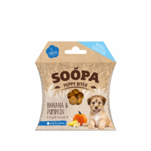 SOOPA - BLAND 4 for 119 -Puppy Bites Banana & Pumpkin 50g