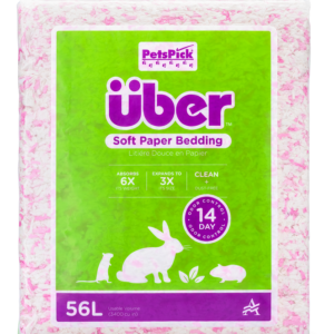 ÜBER - Papirstrøelse 56 L Pink/Hvid