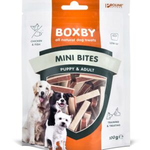 Boxby -  BLAND 4 FOR 119 - Mini Puppy Snack Bites 100g.