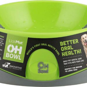 LICKI MAT - Hundeskål Oral Hygiene Bowl M Green Ø22X7,2Cm