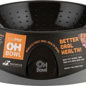 LICKI MAT - Hundeskål  Oral Hygiene Bowl L Black Ø27X9Cm