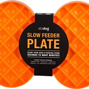 LICKIMAT - Slikkemåtte - Slow Feeder Plate Orange 35X26X3Cm