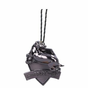 Harry Potter Hufflepuff Crest (Silver) Hanging Ornament 6cm