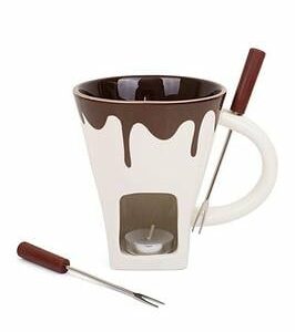 Chocolate Fondue Mug (2 Forks, 1 Candle)