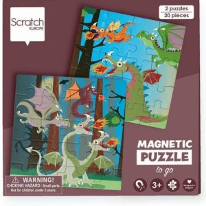 Scratch Europe - Magnetisk puslespilsbog - drager