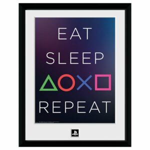 PLAYSTATION - Framed print Eat Sleep Repeat (30x40)