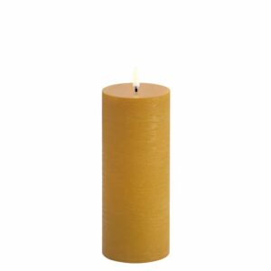 Uyuni - LED blok lys - Curry yellow, Rustic - 7,8x20,3 cm