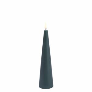 Uyuni - LED keglelys - Pine green, smooth - 5,8x21,5 cm