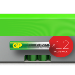 GP - Super Alkaline AAA Batterier, 24A/LR03, 1.5V, 12-Pakke