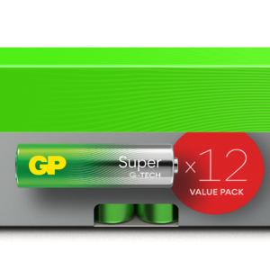 GP - Super Alkaline AA Batterier, 15A/LR6, 1,5V, 12-Pakke