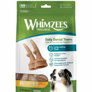 WHIMZEES - Chew Sticks, Antler, M, 12 pcs., 360 g - (380830)