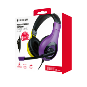 BigBen Interactive Stereo Gaming Headset V1 - Purple + Yellow (Switch)