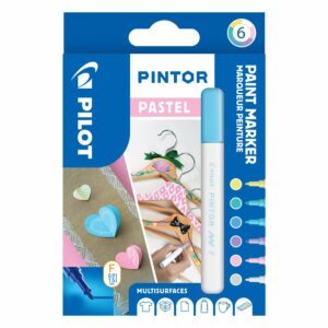 Pilot - Pintor Marker Fine Pastel Mix 6 farver (Fin Tip)