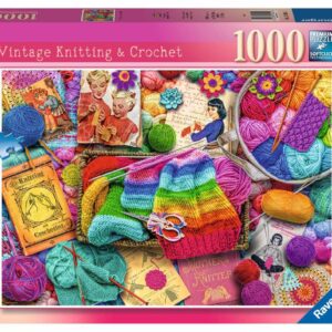 Ravensburger - Puslespil Vintage Knitting & Crochet 1000 brikker