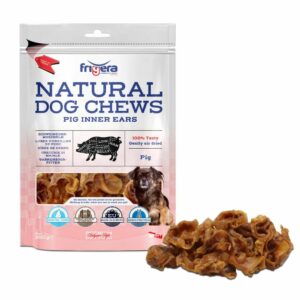 Frigera - BLAND 3 FOR 108 - Natural Dog Chews Indre Griseører 250gr