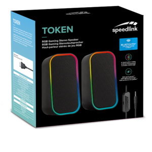 Speedlink - TOKEN RGB Gaming Stereo Højttaler, sort
