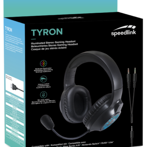 Speedlink - TYRON RGB Gaming Stereo Headset - til PC/PS5/PS4/Xbox Series X/S/Switch/OLED/Lite, sort