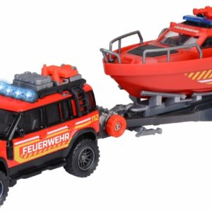 Majorette - Land Rover Fire Rescue w. Boat (213716001038 )