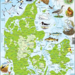 Larsen puslespil - Danmark med dyr (66 brikker)