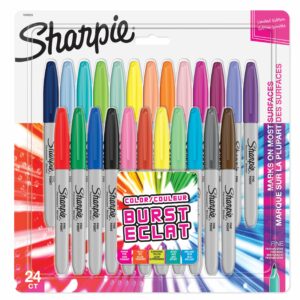 Sharpie - Permanent Marker Fine Colour Burst 24-Blister (1956292)