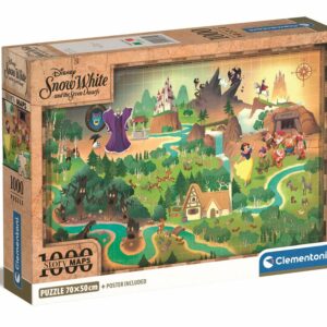 Clementoni - Story Maps Puzzle - Disney Snow White (1000 pcs) (39814)