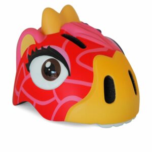 Crazy Safety - Cykelhjelm til børn - Rød giraf (49-55 cm)