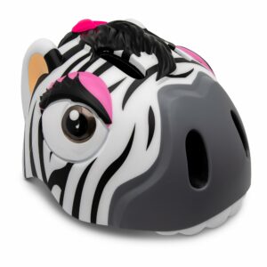 Crazy Safety - Cykelhjelm til børn - Hvid Zebra (49-55 cm)