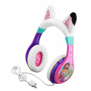 eKids - Gabbys Dollhouse Headphones for kids with Volume Control to protect hearing